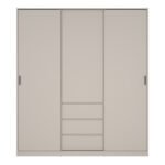 Naia Wardrobe with 2 sliding Doors 1 Door 3 Drawers