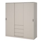 Naia Wardrobe with 2 sliding Doors 1 Door 3 Drawers