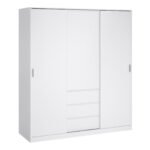 Naia Wardrobe with 2 sliding Doors 1 Door 3 Drawers