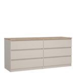 Naia Wide Chest of 6 Drawers (3+3)