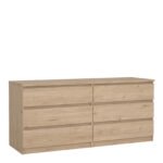 Naia Wide Chest of 6 Drawers (3+3)