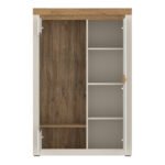 Naxxar Display Cabinet with 2 Doors (RH) in Cashmere and Stone Oak