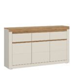 Naxxar Sideboard with 3 Doors and 3 Drawers in Cashmere and Stone Oak