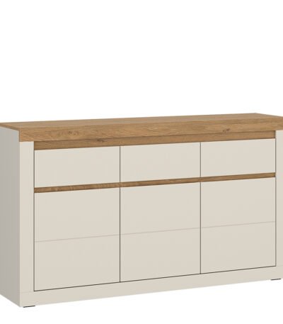 Naxxar Sideboard with 3 Doors and 3 Drawers in Cashmere and Stone Oak