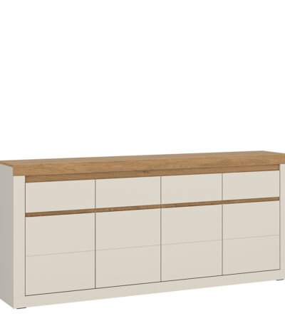 Naxxar Sideboard with 4 Doors and 4 Drawers in Cashmere and Stone Oak