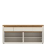 Naxxar Sideboard with 4 Doors and 4 Drawers in Cashmere and Stone Oak