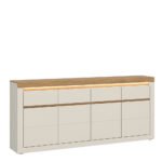 Naxxar Sideboard with 4 Doors and 4 Drawers in Cashmere and Stone Oak