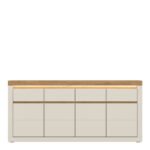 Naxxar Sideboard with 4 Doors and 4 Drawers in Cashmere and Stone Oak