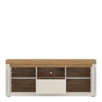 Naxxar TV Cabinet with 2 Doors and 1 Drawer in Cashmere and Stone Oak