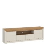 Naxxar TV Cabinet with 2 Doors and 2 Drawers in Cashmere and Stone Oak