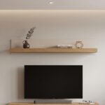 Naxxar Wall Shelf 154 cm in Cashmere and Stone Oak
