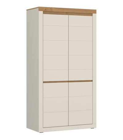 Naxxar Wardrobe with 2 Doors in Cashmere and Stone Oak
