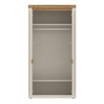 Naxxar Wardrobe with 2 Doors in Cashmere and Stone Oak