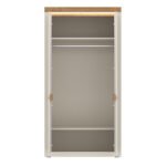 Naxxar Wardrobe with 2 Doors in Cashmere and Stone Oak