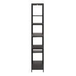 Newcastle Asymmetrical Bookcase with 6 Shelves in Matt Black