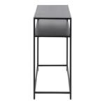 Newcastle Console Table with Open Shelf in Matt Black