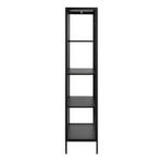 Newcastle Tall 2 Door Display Cabinet in Matt Black