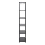 Newcastle Tall Bookcase with 5 Shelves in Matt Black