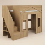 Nixon Playhouse High Sleeper with Storage Navy Blue