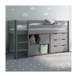 Nora Mid Sleeper Storage Cabin Grey