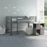Nora Mid Sleeper Workstation Cabin Grey
