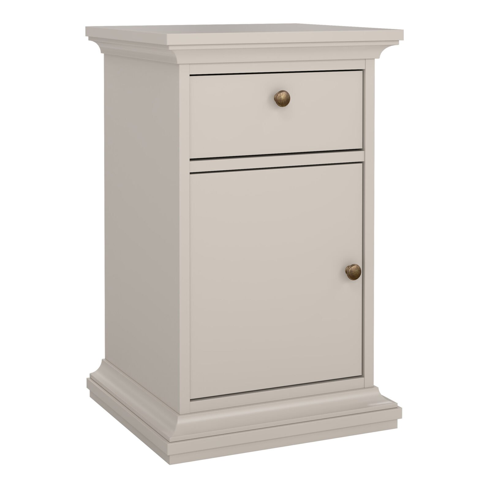 Paris Nightstand 1 door 1 Drawer in Cashmere Paris Nightstand 1 door 1 Drawer in Cashmere