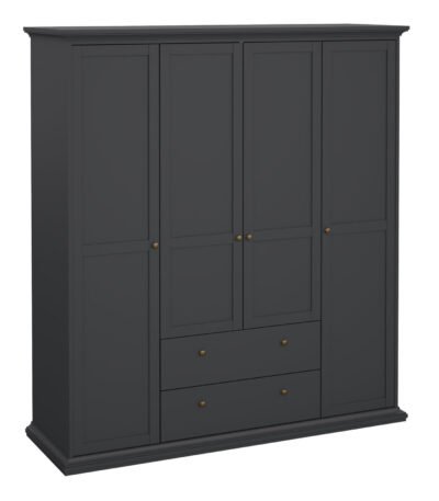 Paris Wardrobe with 4 Doors and 2 Drawers