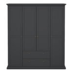 Paris Wardrobe with 4 Doors and 2 Drawers