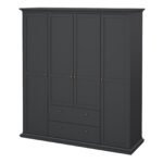Paris Wardrobe with 4 Doors and 2 Drawers