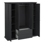 Paris Wardrobe with 4 Doors and 2 Drawers