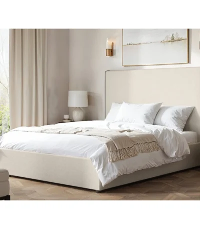 Penelope Ottoman Bed Cream Fabric