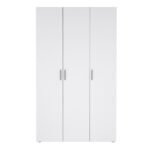 Pepe Wardrobe with 3 Doors in Oak with White High Gloss