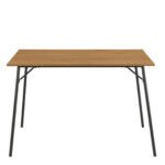 Peru Dining Table in Black and Oak 120x80cm includes 4 Peru Dining Chairs in Steel and Oak