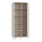 Playly Tall Storage Cabinet with Door/Open Shelving in Sand