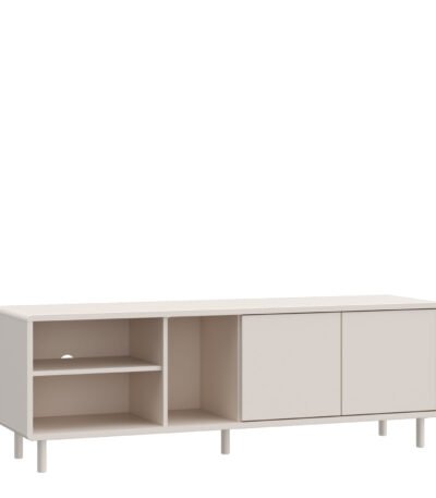Playly TV Unit with Open Shelving and 2-Door Storage in Sand