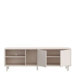 Playly TV Unit with Open Shelving and 2-Door Storage in Sand