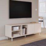 Playly TV Unit with Open Shelving and 2-Door Storage in Sand