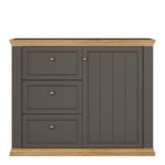 Pontypool 3 Drawer & 1 Door Sideboard