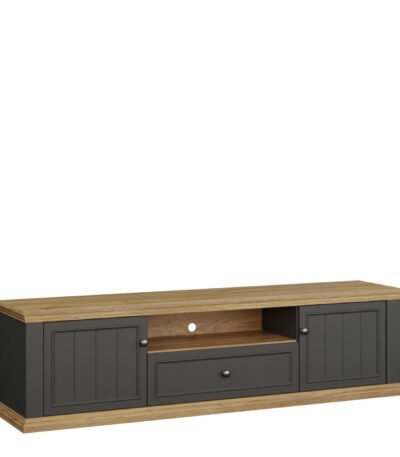 Pontypool Wide TV Unit with 2 Doors, Drawer & Open Shelf