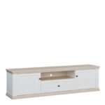 Pontypool Wide TV Unit with 2 Doors, Drawer & Open Shelf