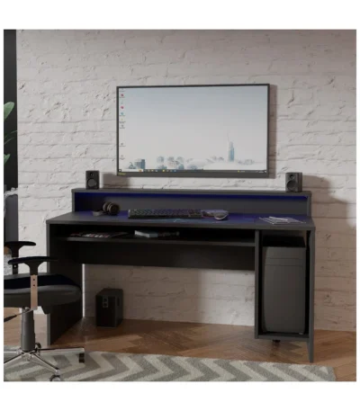 Power Y LED Gaming Desk Black