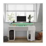 Power Z Compact Computer Gaming Desk with LED Lights