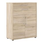 Prima Bookcase 1 Shelf with 2 Drawers 2 Doors