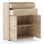 Prima Bookcase 1 Shelf with 2 Drawers 2 Doors