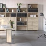 Prima Bookcase 3 Shelves with 2 Drawers 2 Doors