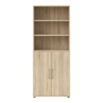 Prima Bookcase 4 Shelves with 2 Doors