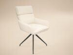 Quincy Set of 2 Swivel Dining Chairs with Arms - Image 3