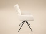 Quincy Set of 2 Swivel Dining Chairs with Arms - Image 5