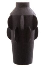 Raasay Black Textured Stoneware Large Vase