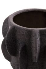 Raasay Black Textured Stoneware Small Planter